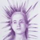 figurative pencil on paper by Pablo Mejias featuring a simple depiction of a young girl with sunbeams emanating from her head. The artwork is intimate and loving. Celebrating Pablo Mejias at Galería Talentum