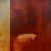 Red, orange and yellow abstract Costa Rica Sunset painting, vertical blocks of colour, by Alonso Durán. Showcasing Contemporary Art painting. Showcasing colorful costa rican art.