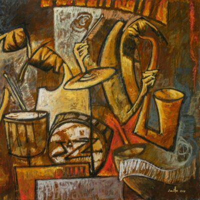 Jazz Cubist composition by Milo Gonzalez. A great part of a home art collection.