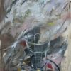 Abstract mixed media still life painting with glass by Aimée Joaristi called Fresh Water.