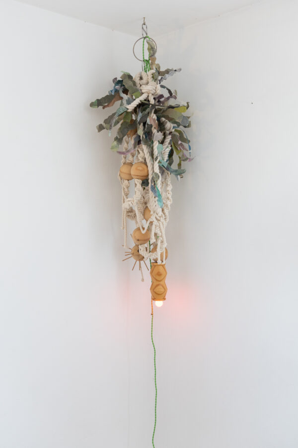 Recycled plastic light installation by the Costa Rican fashion designer, Oscar Ruiz-Schmidt.