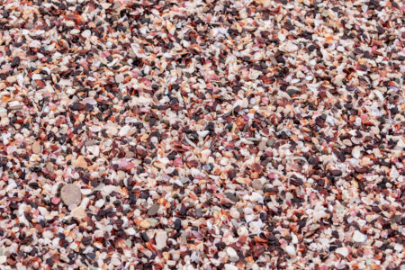 Beach pebble photography. Close-up image of pink, red, brown, pebbles on a beach by the photography Leonardo Ureña.