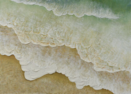 Textured Costa Rica beach painting by Jaime Gurdian L. Example of his textured Guanacaste paintings.