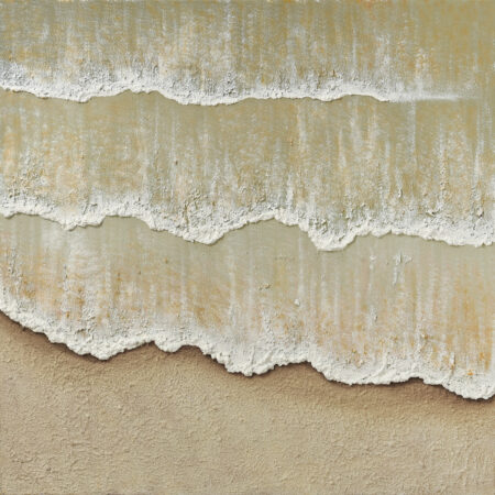 Hermosa beach painting by Jaime Gurdian L. featuring a colour pallet of earthy, brown tones.