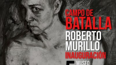 Exhibition Invitation to Roberto Murillo show in San José, September 2024, featuring nude bodies in his latest nude project work in charcoal and mixed media.