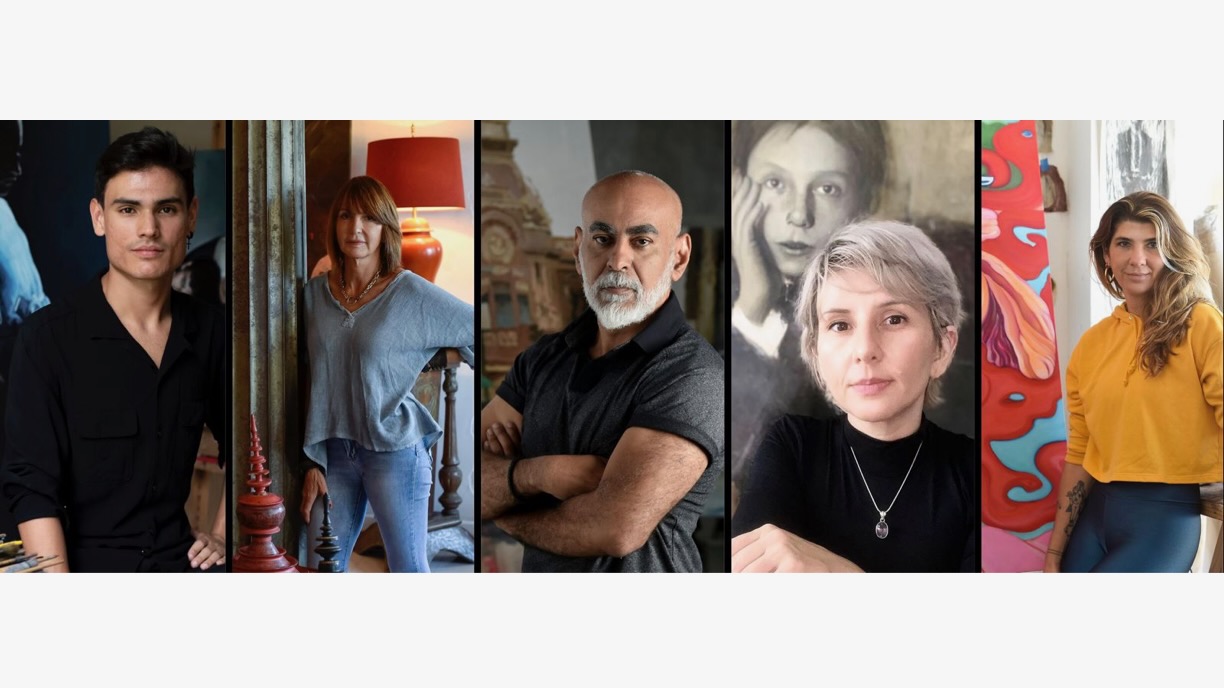 Five artists, represented by MÍRAME Fine Art, participating at the CROMA Biennial of Art 2024.