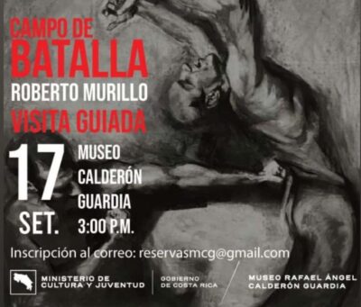 Invitation to a guided tour by Costa Rican artist Roberto Murillo of his show at Museo Calderón Guardia 17 September, 2024.