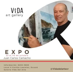 Juan Carlos Camacho at VIDA Art Gallery, Escazu, October 2024.