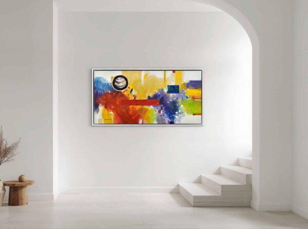 Paisaje y Planeta, an expressive abstract painting. An original work available at MÍRAME Fine Art.