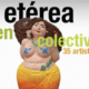 A vibrant clay sculpture of a curvaceous woman with flowing brown hair, adorned with butterflies, wildlife, and nature motifs. "etérea en colectivo 35 artistas" celebrates Costa Rican artistry. , an original work available at MÍRAME Fine Art.